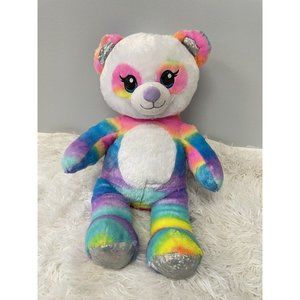 Build a Bear Rainbow Bear Silver Feet
